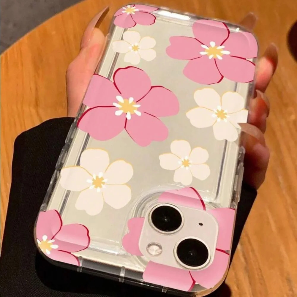 ⚠️Clearance iPhone 13/Pro/Pro Max Clear Floral Pink Phone Case - Picture 3 of 3